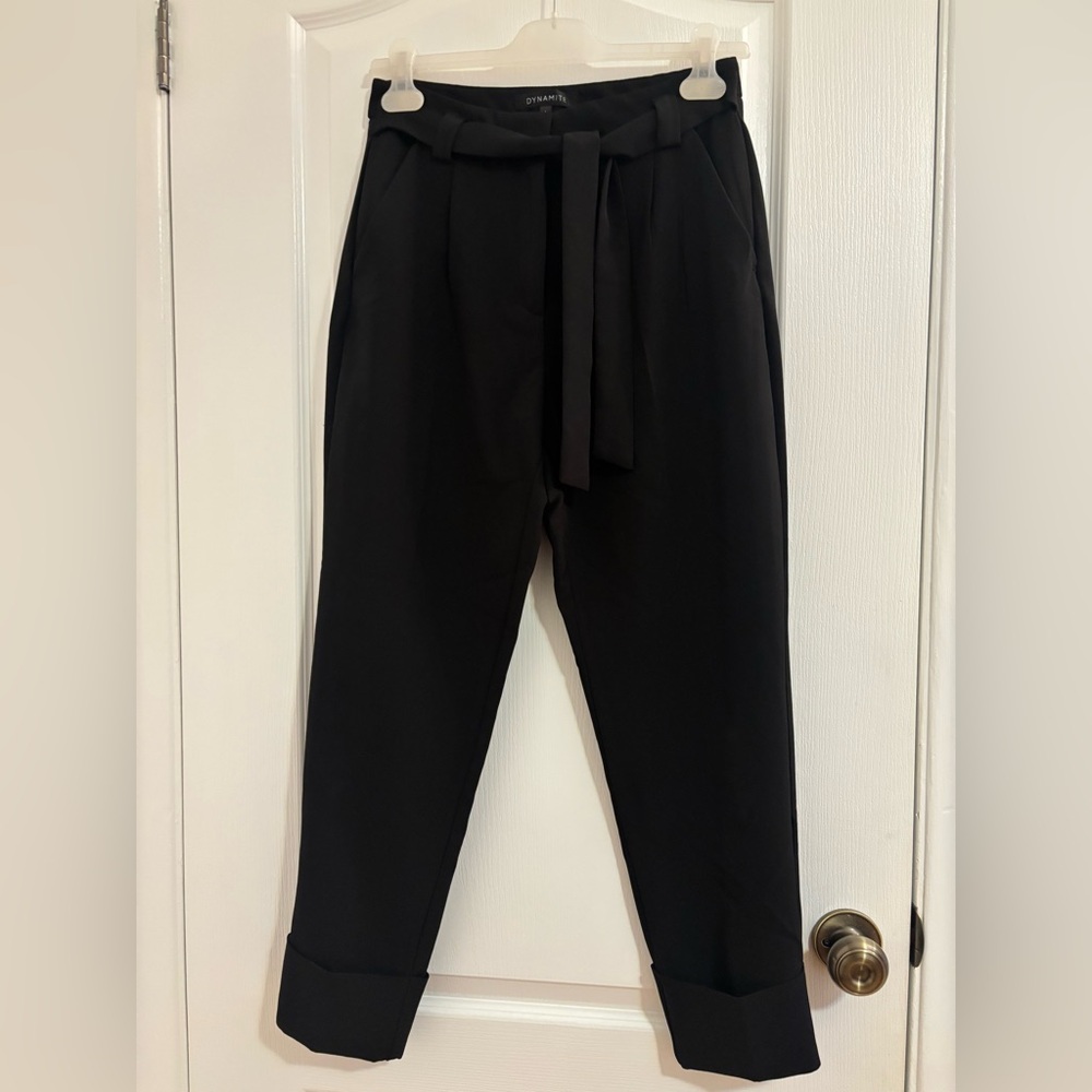 Dynamite Black Ankle Pants - 4